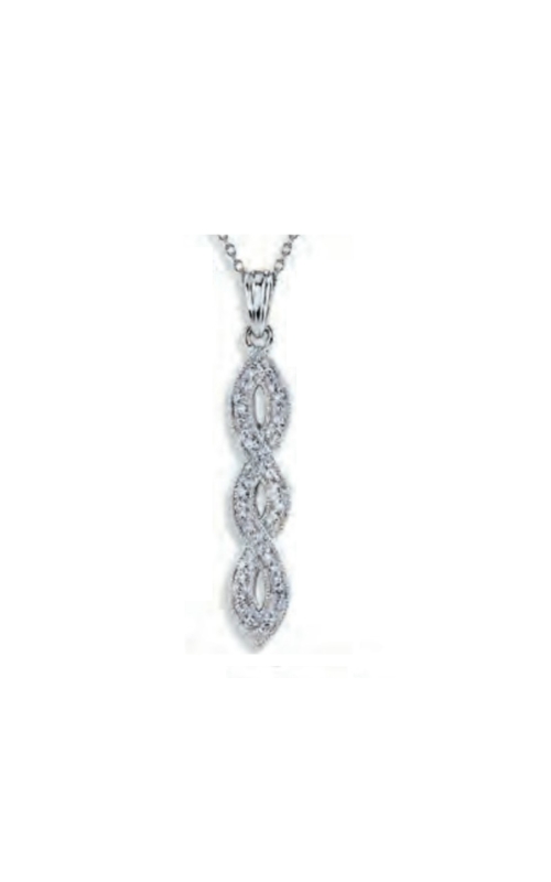 Women's Diamond Infinity Pendant Necklace 1/20 CTW in Sterling Silver