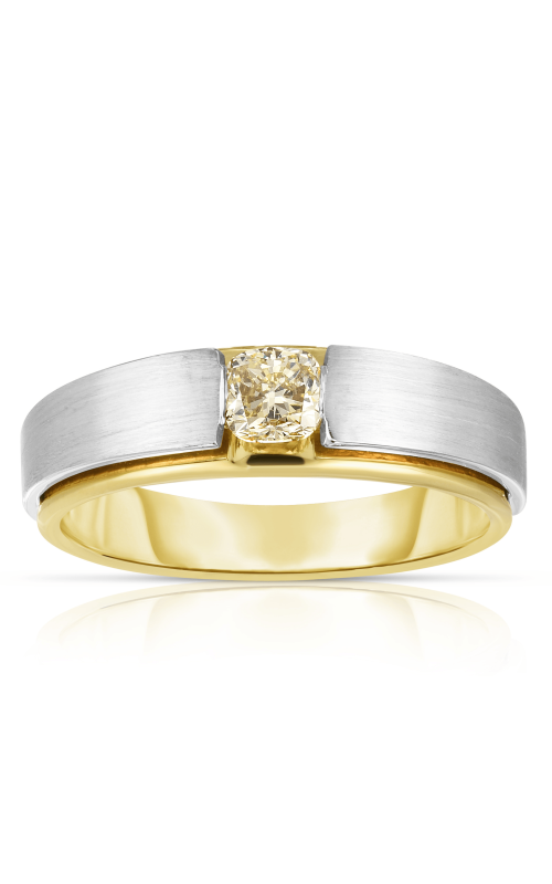 Men's Diamond Cushion Wedding Band 1/2 CTW Two-Tone 14K Yellow and White Gold