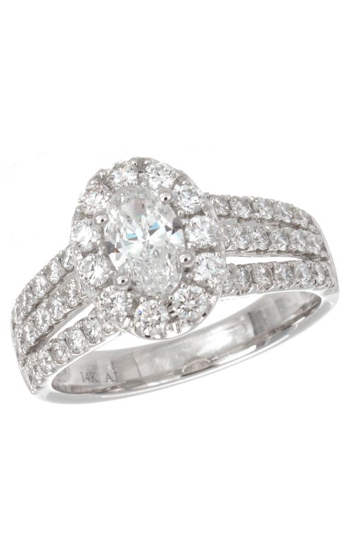 Women's Only You Diamond Engagement Ring Halo 1 1/2 CTW in 14K White Gold