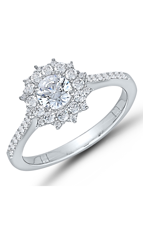 Women's Epic Halo Semi-Mount Engagement Ring 3/8 CTW in 14K White Gold