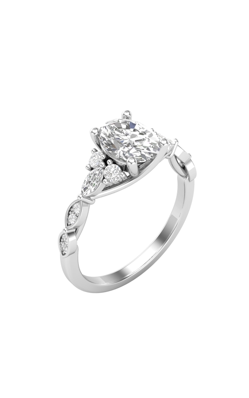 Women's Epic Semi-Mount Oval 3/8 CTW in 14K White Gold