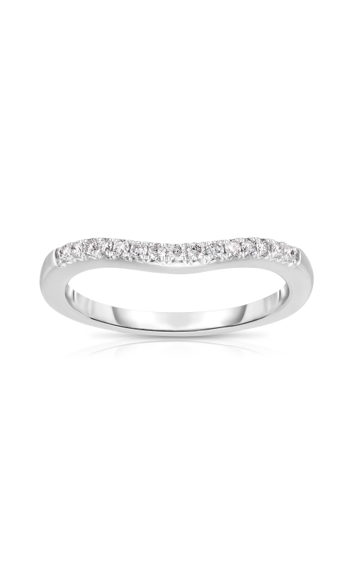 Women's Diamond Curved Wedding Band 1/8 CTW in 14K White Gold