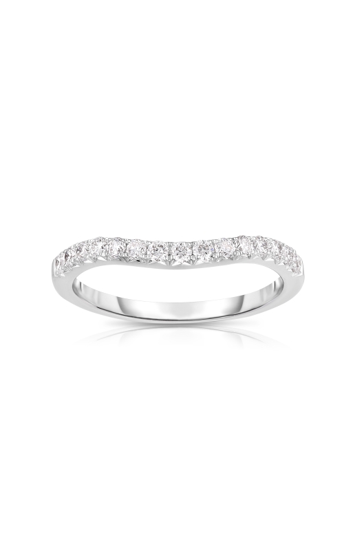 Women's Diamond Curved Wedding Band 1/3 CTW in 14K White Gold