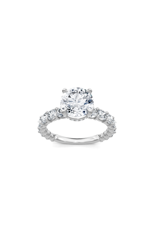 Women's Imagine Bridal Semi-Mount Hidden Halo Engagement Ring 1 CTW in 14K White Gold