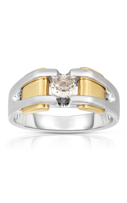 Men's Diamond Wedding Band 5/8 CTW in 10K Yellow and White Gold