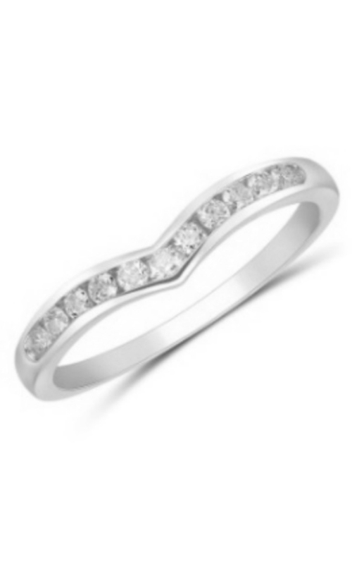 Women's Diamond Anniversary Chevron Ring 1/2 CTW in 14K White Gold