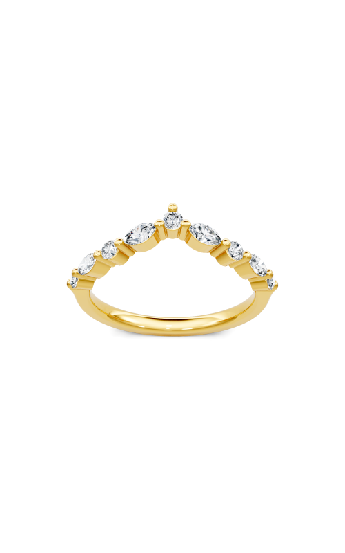 Women's Imagine Bridal Chevron Stackable Wedding Band 1/3 CTW in 14K Yellow Gold