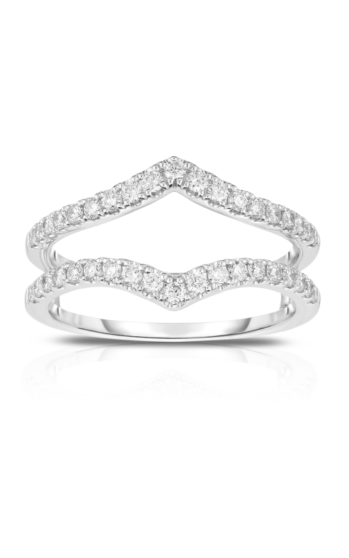 Women's Diamond Engagement Ring Chevron Wrap 1/2 CTW in 14K White Gold