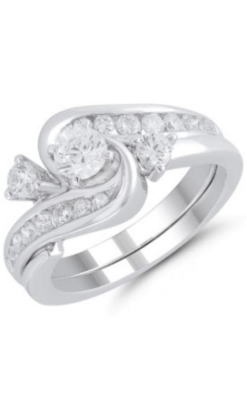 Women's Diamond Twist Engagement Set 1 CTW in 14K White Gold
