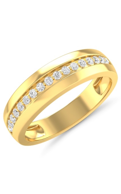 Men's Diamond Wedding Band 1/4 CTW in 10K Yellow Gold