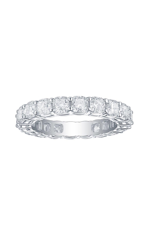 Flashpoint Created Diamond Women's Eternity Ring 2 1/2 CTW Cushion in 14K White Gold