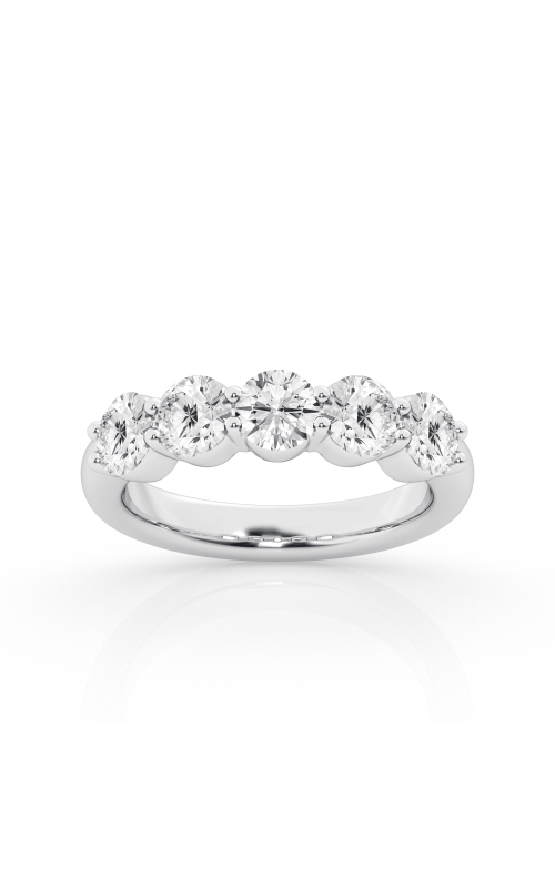 Flashpoint Created Diamond 5 Stone Anniversary Band 3 1/2 CTW in 14K White Gold