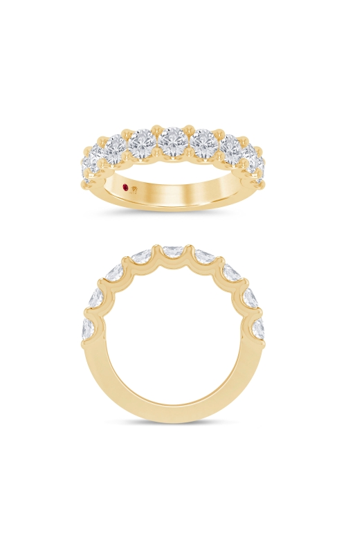 Flashpoint Created Diamond Wedding Band In 14K Yellow Gold