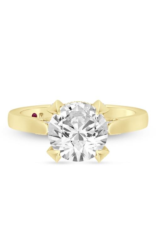 Women's Vintage Semi-Mount Round Engagement Ring 1/8 CTW in 14K Yellow Gold