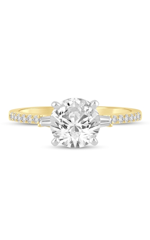 Women's Semi-Mount Sidestone Engagement Ring 1/4 CTW in 14K Yellow Gold