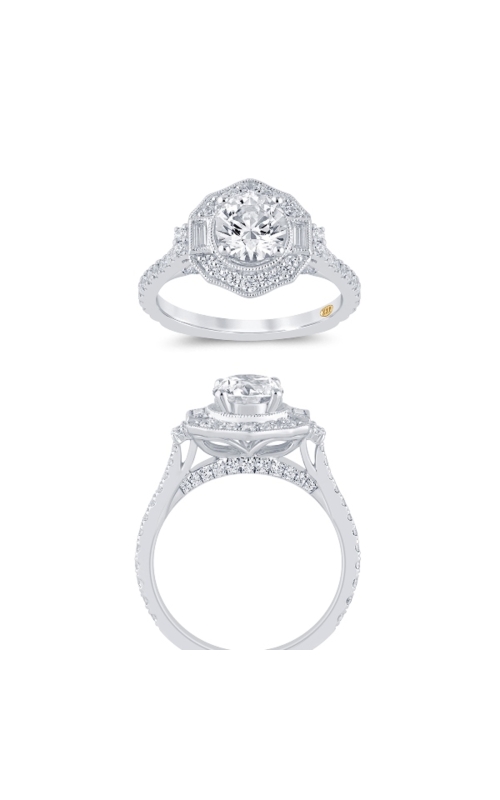 Women's Vintage Semi-Mount Engagement Ring 5/8 CTW in 14K White Gold