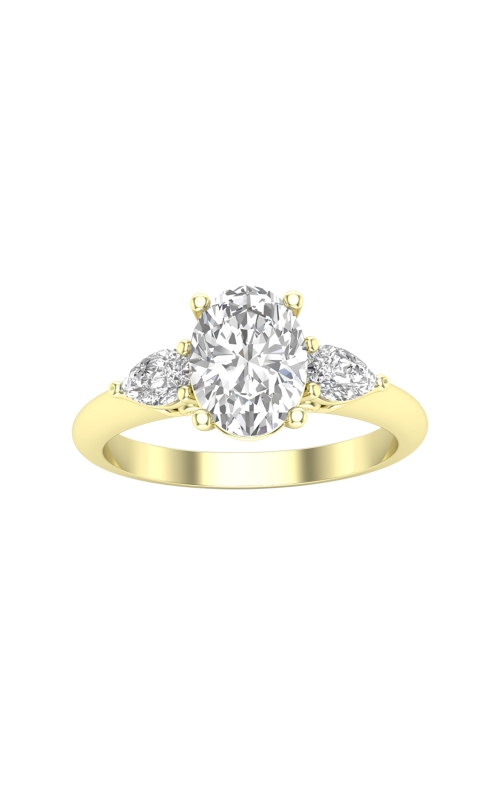 Women's Epic Three-Stone Semi-Mount Engagement Ring 3/8 CTW in 14K Yellow Gold