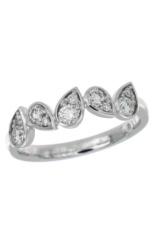 Only You 3/8CTW Pear Shaped Diamond Bezel Band in 14K White Gold