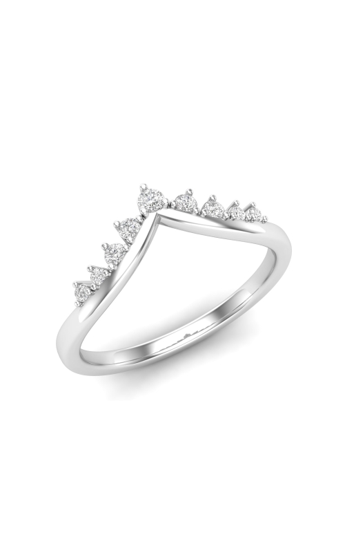 Women's Epic Diamond Anniversary Band 1/8 CTW V-Contour in14K White Gold