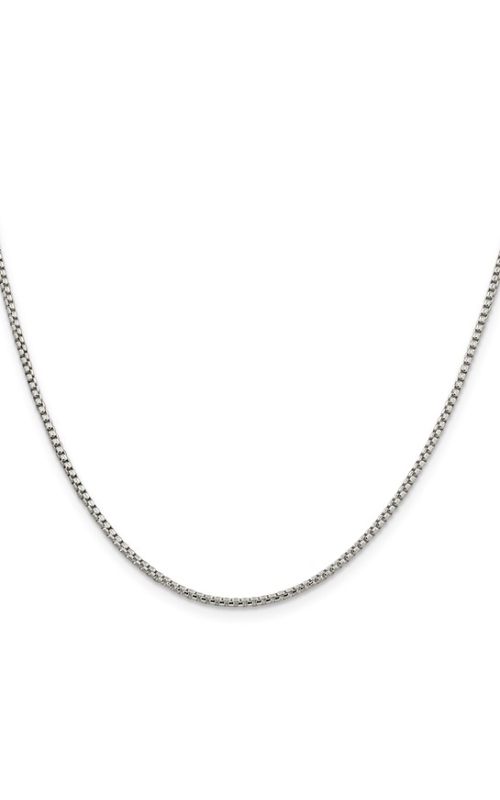 20 Round Box Chain 1.75MM in Sterling Silver with Lobster Clasp