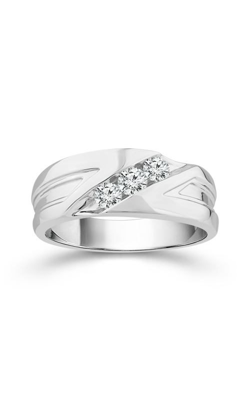 Men's Diamond Wedding Band 1/2 CTW in 10K White Gold
