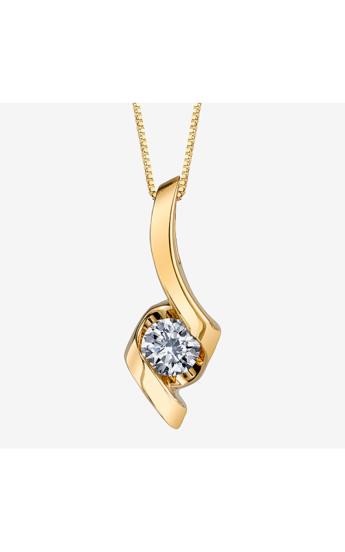 Sirena Women's Diamond Pendant Necklace 1/10 CTW in 14K Yellow Gold