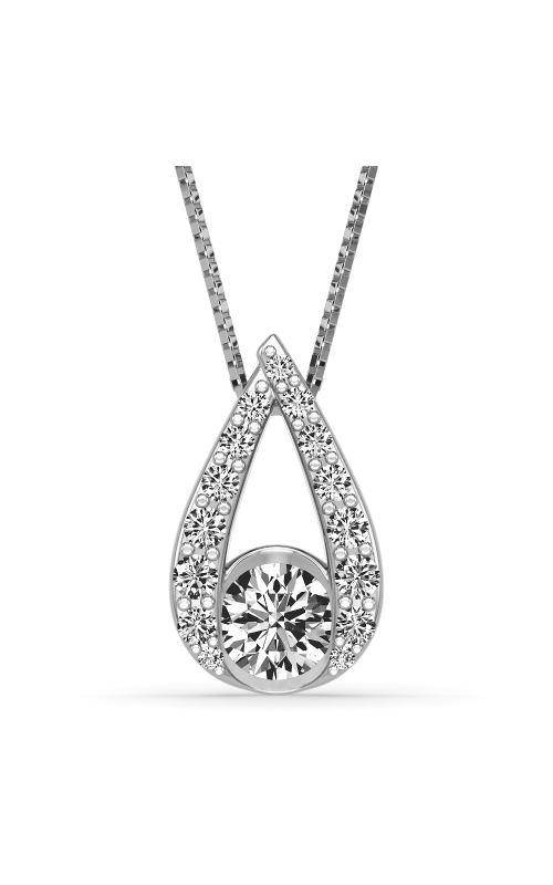 Sirena Women's Tear Drop Pendant Necklace 3/8 CTW in 14K White Gold
