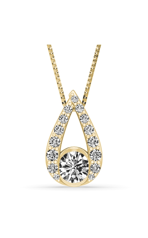 Sirena Women's Tear Drop Pendant Necklace 3/8 CTW in 14K Yellow Gold