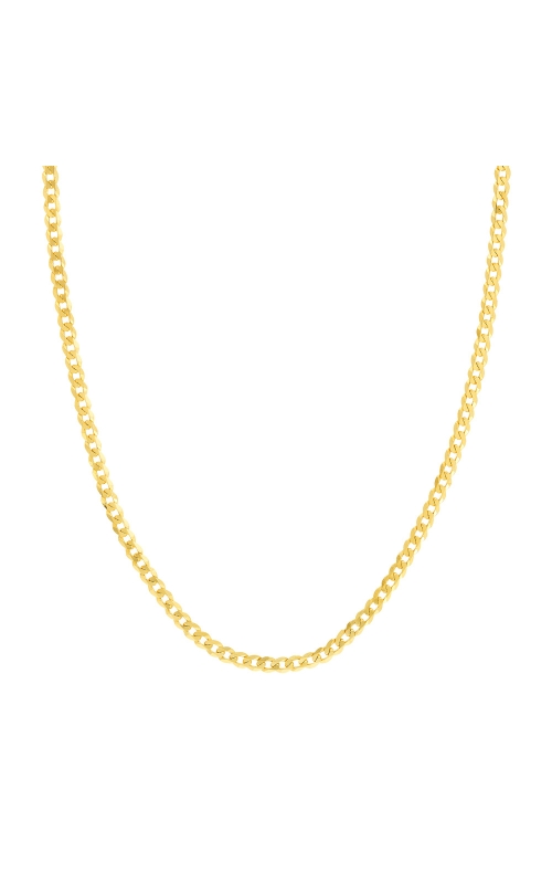 24 4.5MM Open Curb Concave Chain In 10K Yellow Gold