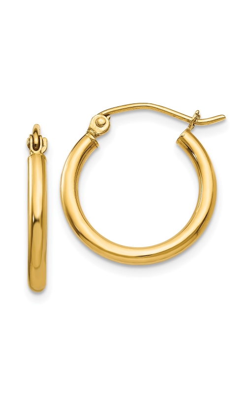 Women's Lightweight Hoop Earrings 17.5mm In 14K Yellow Gold