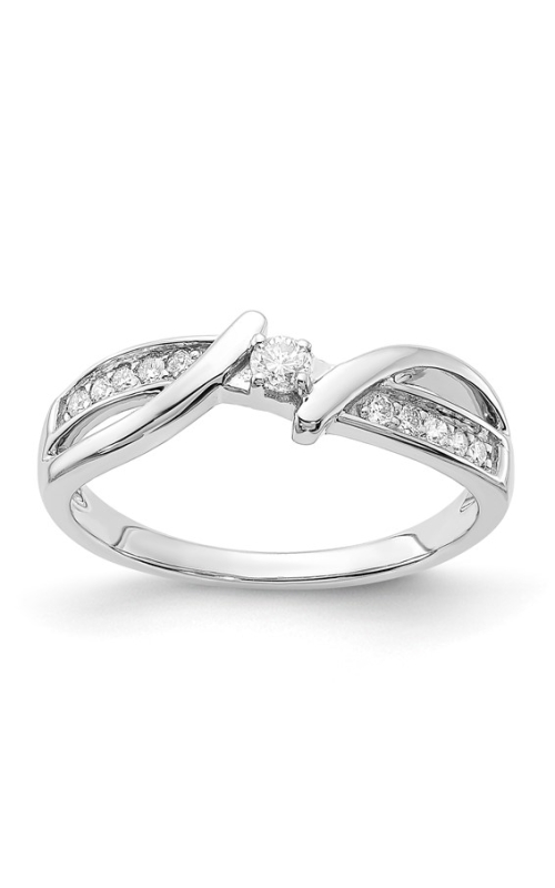 Women's Diamond Criss Cross Promise Ring 1/5 CTW in Sterling Silver