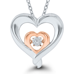 ◆VINTAGE HOLLYWOOD◆ 2way Essential Heart Necklace VH2412NE Chanel CC Heart Pendant Necklace | Rent Chanel jewelry for