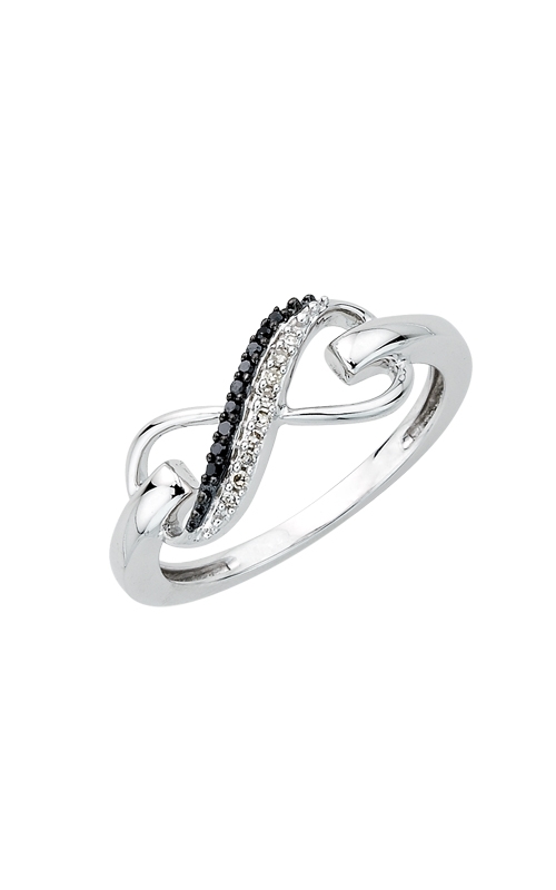Black & White Diamond Infinity Ring in Sterling Silver
