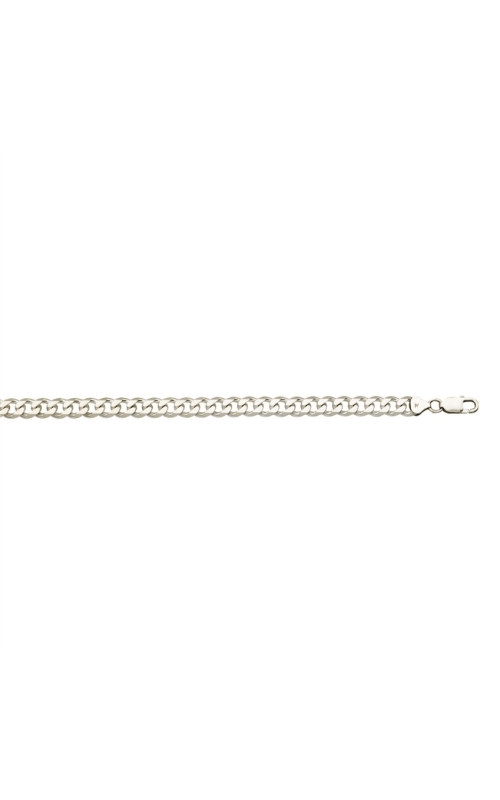 Men's 7mm Curb Chain in Sterling Silver, 22 Inch