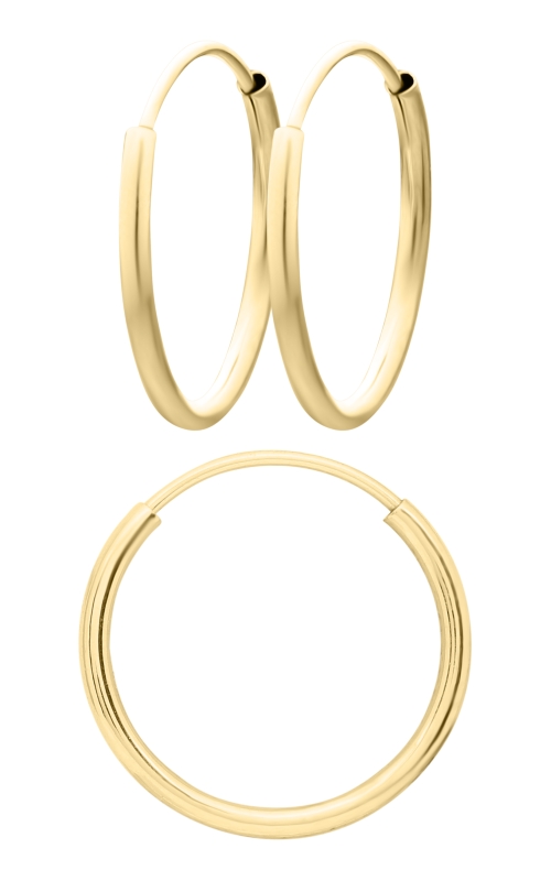Children Hoop Earrings in 14 KT Yellow Gold
