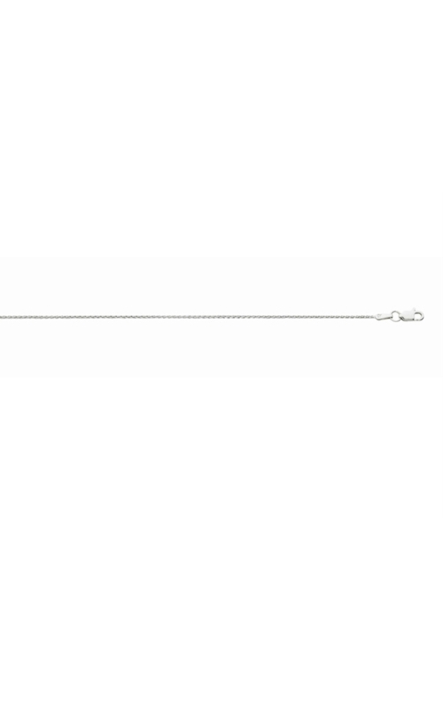Ladies 1.1mm Diamond-Cut Wheat Chain in 14K White Gold, 18 Inch