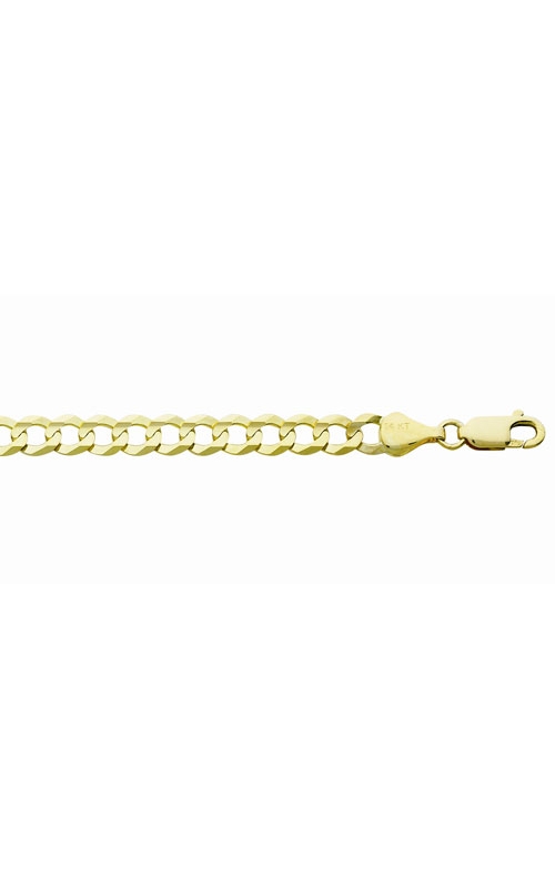 Men's 14k Yellow Gold 5.9mm Curb Chain, 8 Inch