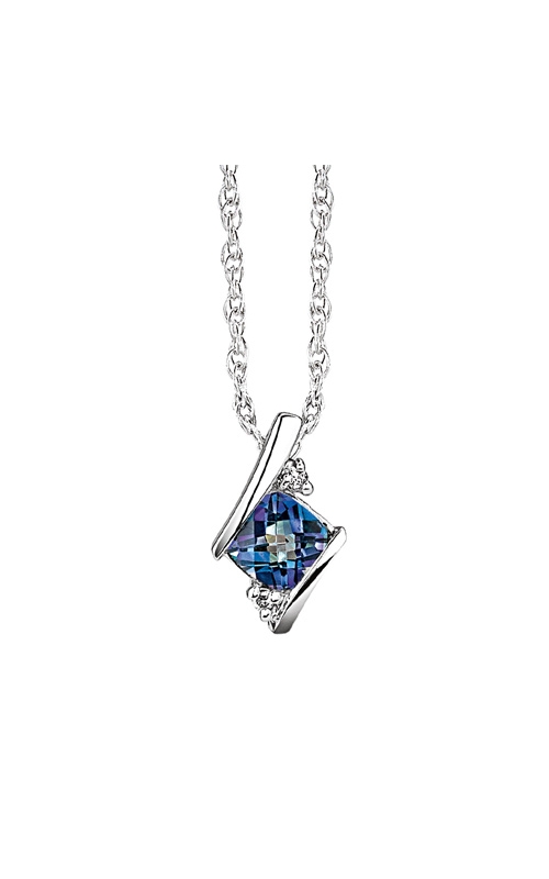 Sterling Silver Alexandrite and Diamond Necklace Sterling Silver Alexandrite and Diamond Necklace