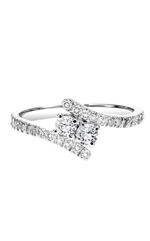 Twogether Two-Stone Diamond Ring in Sterling Silver, 1/4ctw