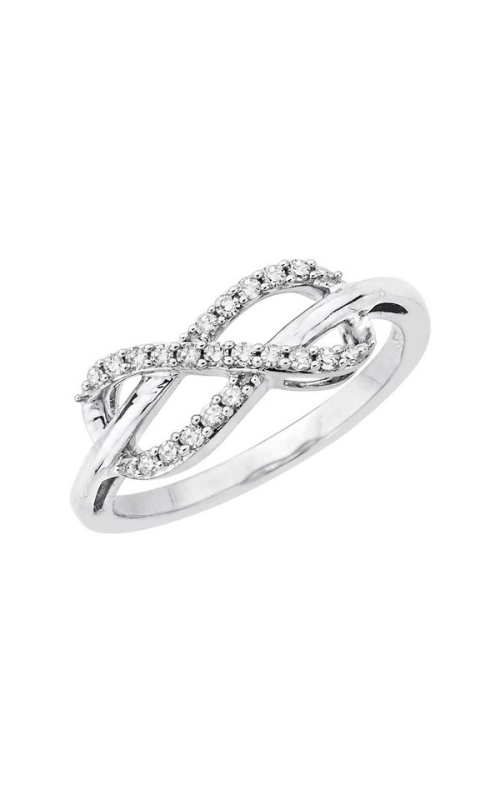 Diamond Infinity Ring in Sterling Silver, 1/8ctw