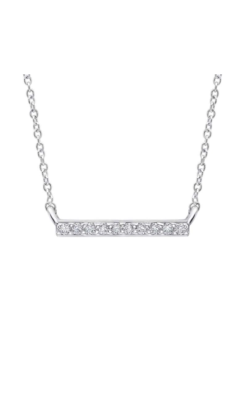 Diamond Accent High Bar Pendant in Sterling Silver, 1/20ctw