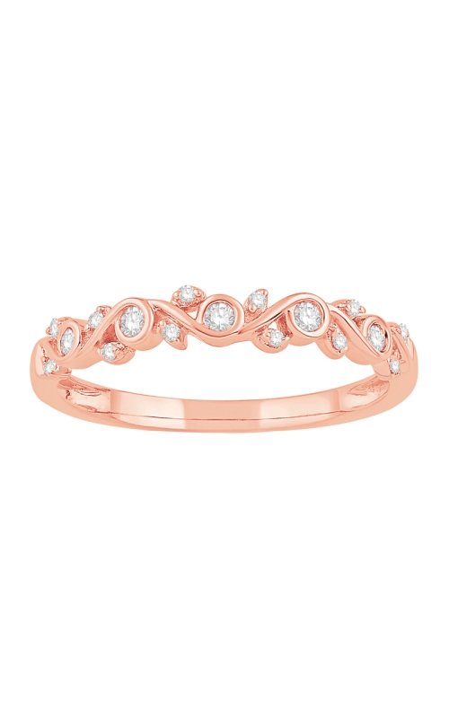 Vine-Style Diamond Band in 10K Rose Gold, 1/8ctw