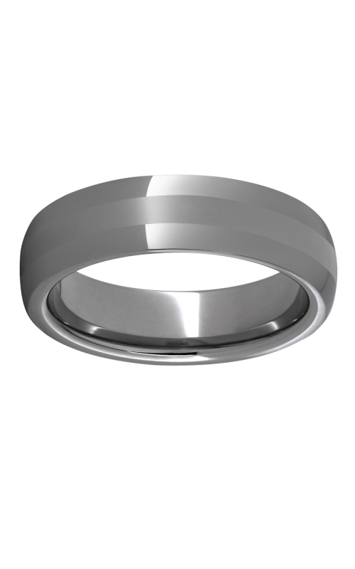 Men's 6mm Rugged Tungsten Domed Laser Satin Band