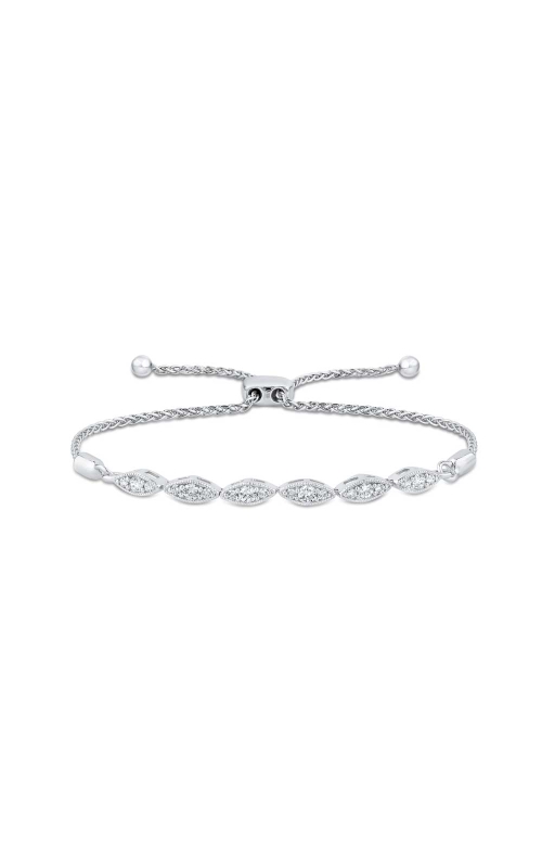 Diamond Marquise-Shape Bolo Bracelet in Sterling Silver, 1/3ctw