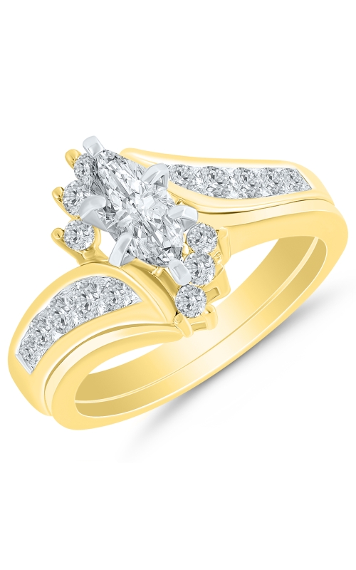 Women's Diamond Engagement Ring Set 1 .00 CTW 1/4 Marquise in 14K Yellow Gold