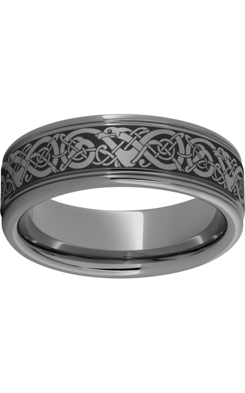Men's 8mm Rugged Tungsten Viking Band