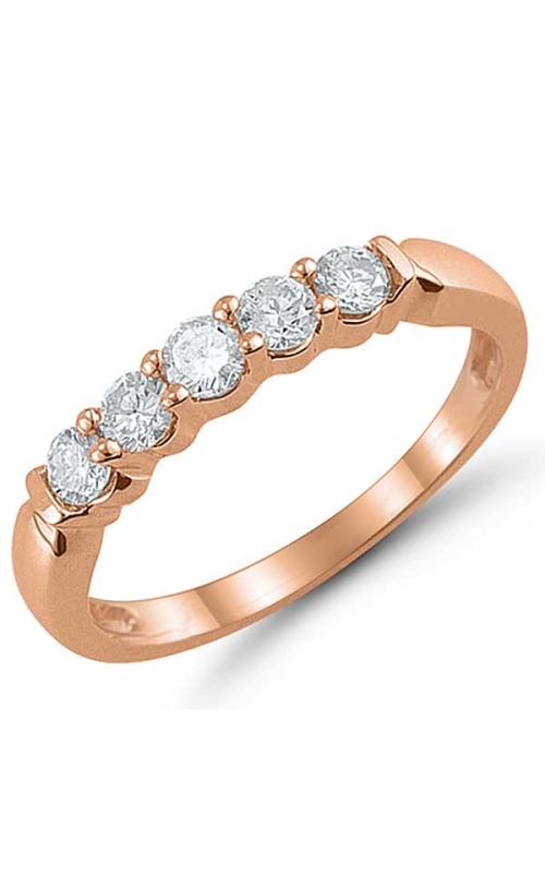 Five Stone Diamond Anniversary Band in 14K Rose Gold, 1/2ctw Five Stone Diamond Anniversary Band in 14K Rose Gold, 1/2ctw