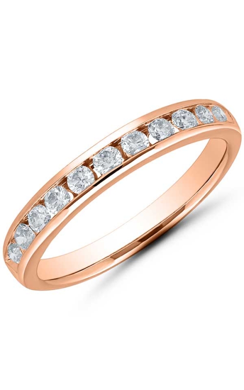 Channel Set Diamond Anniversary Band in 14K Rose Gold, 1/2ctw