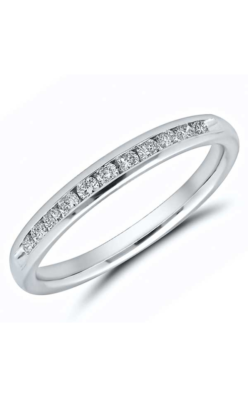 Channel Set Diamond Anniversary Band in 14K White Gold, 1/4ctw