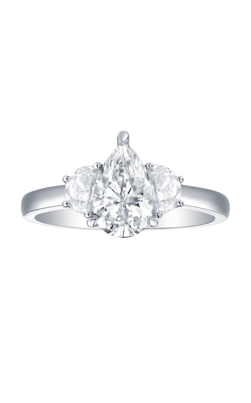 Flashpoint Created Diamond Women's Engagement Ring 3 Stone 1 1/2 CTW in 14K White Gold